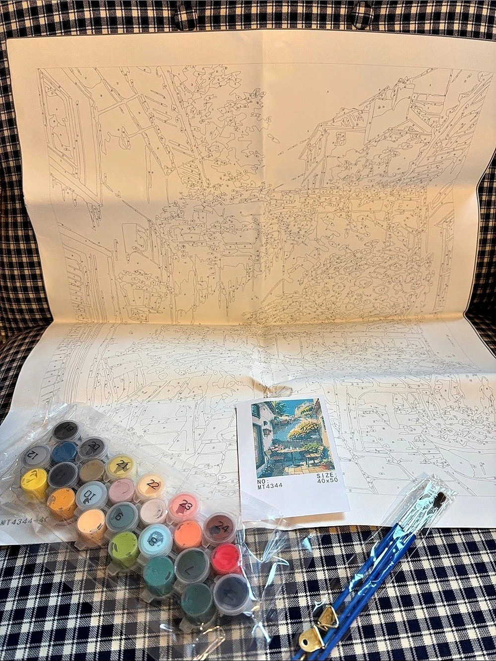 Italian villa Paint-by-Number Craft Kit Multicolor Like New